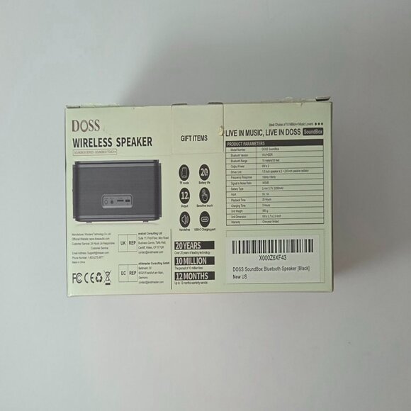 NWT - DOSS SoundBox Wireless Bluetooth Speaker – Black - Picture 7 of 8